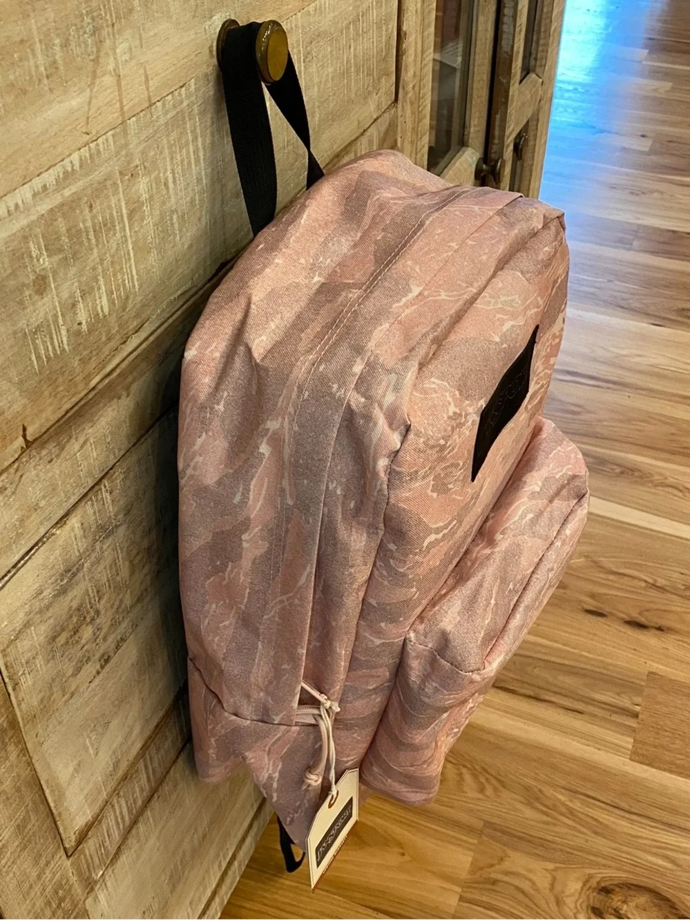 JANSPORT Pink Superbreak LS Rose Smoke Tiger Camo Backpack